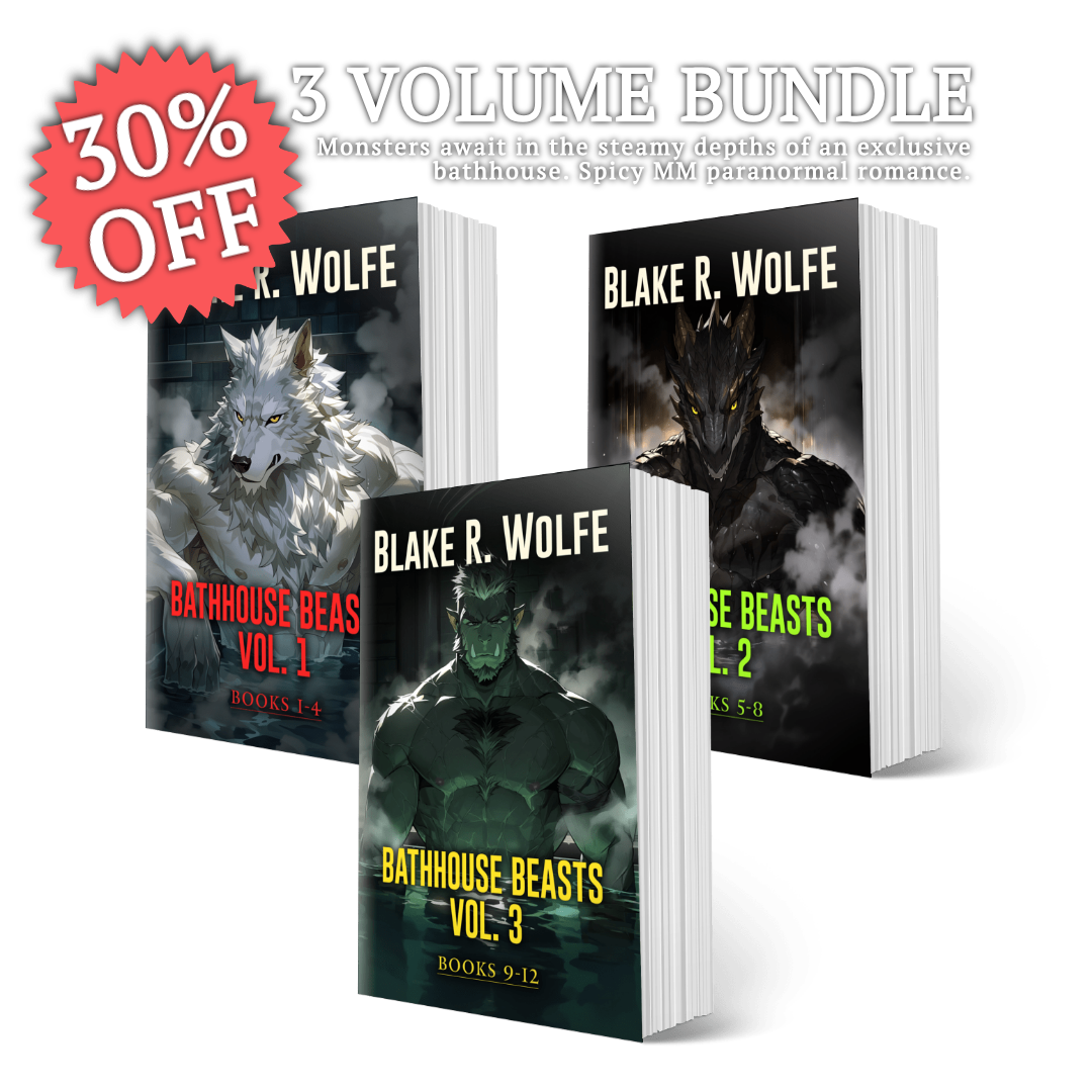 Bathhouse Beasts Bundle Vol. 1-3 - Signed Paperback -- mm paranormal shifter romance