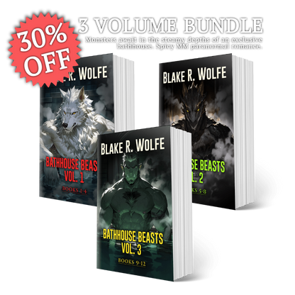 Bathhouse Beasts Bundle Vol. 1-3 - Signed Paperback -- mm paranormal shifter romance
