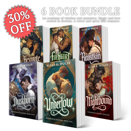 Widdershins Academy Bundle 1-6 - Signed Paperbacks - Paranormal MM Romance