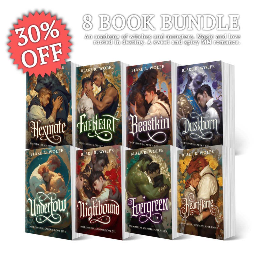 Widdershins Academy Bundle 1-8 - Complete Series Signed Paperbacks - Paranormal MM Romance