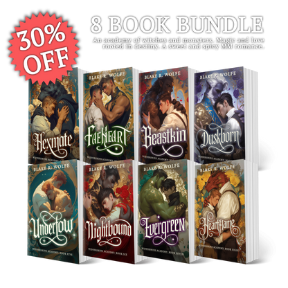 Widdershins Academy Bundle 1-8 - Complete Series Signed Paperbacks - Paranormal MM Romance