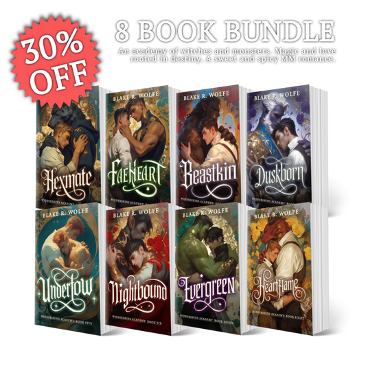Widdershins Academy Bundle 1-8 - Complete Series Signed Paperbacks - Paranormal MM Romance